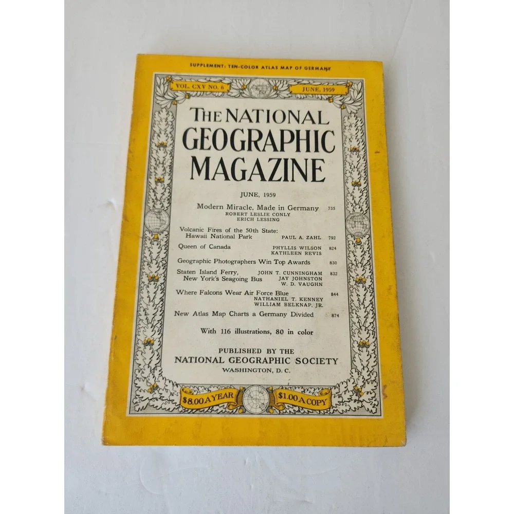 National Geographic Magazine June 1959 No Map